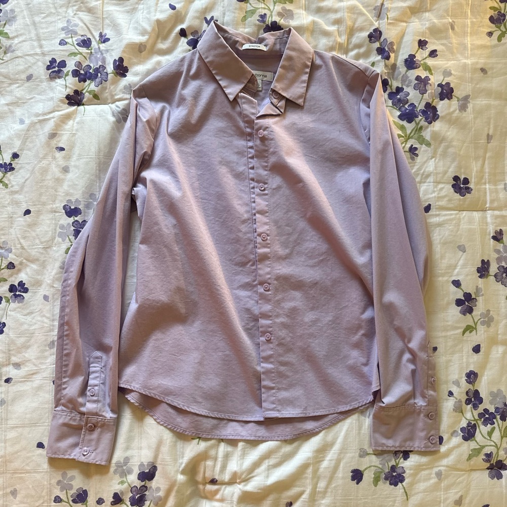 Liz Claiborne Lavender Button Down Shirt